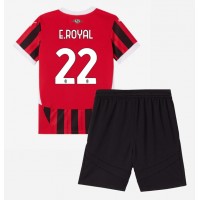 AC Milan Emerson Royal #22 Domáci Detský futbalový dres 2024-25 Krátky Rukáv (+ trenírky)